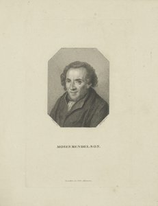 モーゼスメンデルスゾーンの肖像1729-1786年、1818年。 作： Friedrich Wilhelm Bollinger