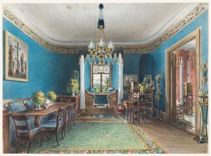 青い部屋、フィッシュバッハ城 作： Friedrich Wilhelm Klose