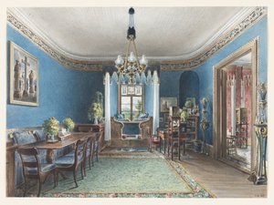 ブルールーム、フィッシュバッハ城、1846年 作： Friedrich Wilhelm Klose
