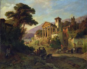 イタリアの風景、1871 作： Friedrich Wilhelm Mueller