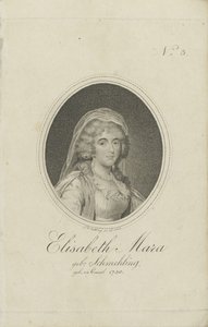 ガートルードエリザベスマーラ、旧シュメリング1749-1833、1803。 作： Friedrich Wilhelm Nettling