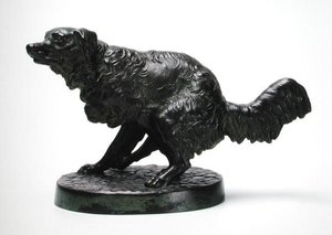長い髪の狩猟犬 作： Friedrich Wilhelm Wolff