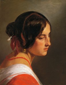 Head of woman by Friedrich von Amerling (1803-1887), oil on canvas, 47x37 cm   1462386   ja       japanese Successfully Translated  Original: A View on Hampstead Heath, Early Morning Translat: A View on Hampstead Heath, Early Morning 1433023 ja japanese Su 作： Friedrich von Amerling