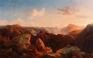 山の風景 作： Fritz (Friedrich) Bamberger