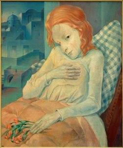 病気の少女 作： Fritz Burmann