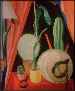 サボテンのある静物画 作： Fritz Burmann