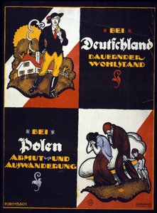 ドイツの反ポーランドのポスター 作： Fritz Gottfried Kirchbach