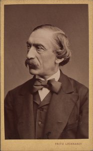 1875年以前の作曲家カール・エバーズ1819-1875年の肖像。 作： Fritz Luckhardt