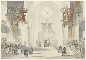 ルイーズ王女とスウェーデンのチャールズ皇太子との結婚 作： Fritz Ludwig von Dardel