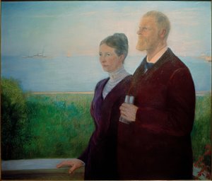 二重肖像画（ヴェーマン） 作： Fritz Mackensen