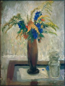 草原の花束のある静物画