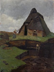 子供と湿原のコテージ 作： Fritz Overbeck