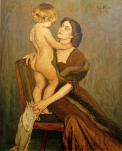 子供を持つ女性 作： Fritz Rhein