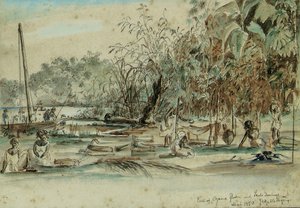 サントドミンゴ、セントトーマス、1850 作： Fritz Siegfried Georg Melbye