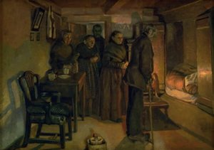 死の床で 作： Fritz Syberg
