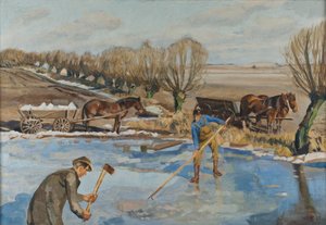1927年に氷を手にした農家