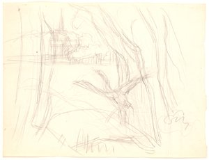 白鳥が飛び立つ風景 作： Fritz Syberg