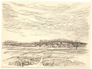 田んぼのある風景 作： Fritz Syberg