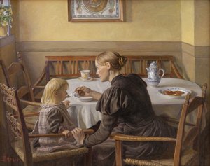 お母さんと子供 作： Fritz Syberg