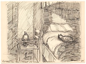 そして猫は家の主であり、めんどりのマダムでした 作： Fritz Syberg