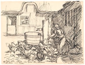 そして、動物に餌をやるはずだった少女… 作： Fritz Syberg