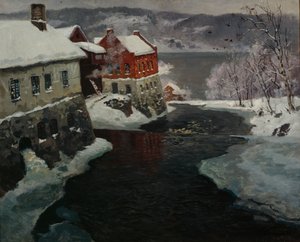 メスナから 作： Fritz Thaulow