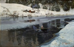 シモアから、冬 作： Frits Thaulow