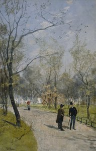 ロイヤルガーデンから（キャンバスに油彩） 作： Fritz Thaulow