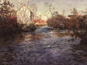 アミアンの青い川 作： Fritz Thaulow