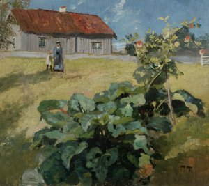 女性と子供、1892年頃 作： Fritz Thaulow