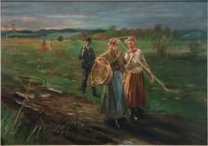 干し草作業中 作： Fritz von Uhde