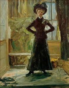 黒装束の娘の肖像 作： Fritz von Uhde