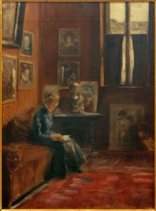シュタルンベルクハウスのスタジオの読者 作： Fritz von Uhde