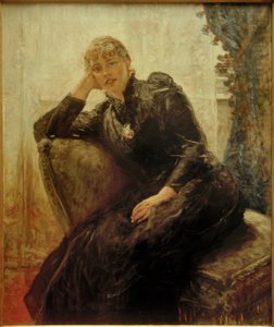 F.フォンウーデ、女性の肖像（テレーズカールの肖像） 作： Fritz von Uhde