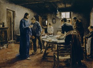 食事時の祈り 作： Fritz von Uhde