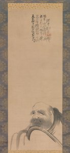 だるまの肖像、17世紀初頭。 作： Fugai Ekun