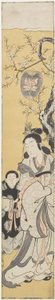 Xiwangmu（西の女王マザー）とアテンダント、1764年頃（カラー木版画） 作： Fusanobu Tomikawa