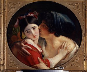 キス。 フョードル・アントノビッチ・モラーの絵 (フョードル・アントノビッチ・モラー