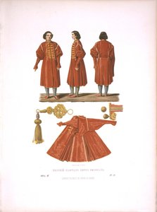 ピーター大王のポーランドのカフタン。 1853年以前のロシア国家の古代遺物から 作： Fyodor Grigoryevich Solntsev