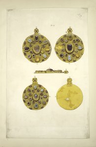 モンゴルの侵略前のロシアのジュエリー。 1853年以前のロシア国家の古代遺物から 作： Fyodor Grigoryevich Solntsev