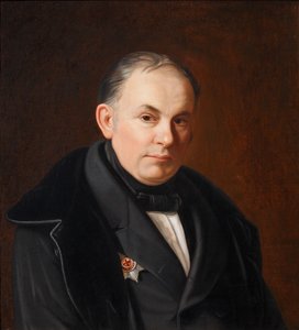 詩人ヴァシリー・ジュコフスキー1783-1852、1854年の肖像 作： Fyodor Ivanovich Igin