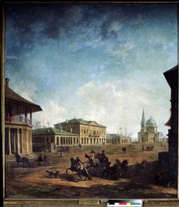 Vue de la ville de Nikolaev (Nikolayev) en ウクライナ (Nikolayev の町の眺め)。 Peinture de Fyodor Yakovlevich Alexeev (1753-1824)