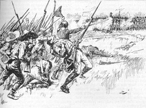 1902 年、アルバラード指揮下の師団は低地を越えていた 作： GB