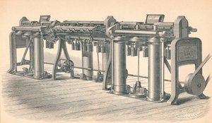 ドローイング フレーム、Platt、Brothers & Co. Oldham 作、1874 年