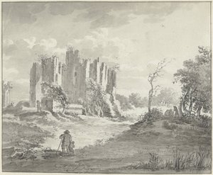 廃墟と農民のいる風景 作： G.F. Buijs (possibly)