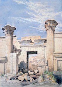 「ラムセス 3 世の神殿への入り口」、エジプト、19 世紀