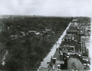 ニューヨーク市61番街のメトロポリタンクラブの屋上から北を見た5番街、1904年頃 作： G.P. Hall und Sohn