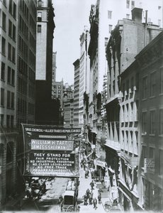 1908年ニューヨーク市メイデンレーンのタフトとシャーマンのバナー 作： G.P. Hall und Sohn