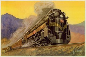 カナダ国鉄、Express Streamlined Locomotive No 6400、4-8-4 (色リソ) 作： G.P. Micklewright