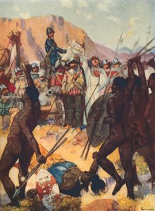 「カフィールと戦うバレット」、1909 作： GS Smithard